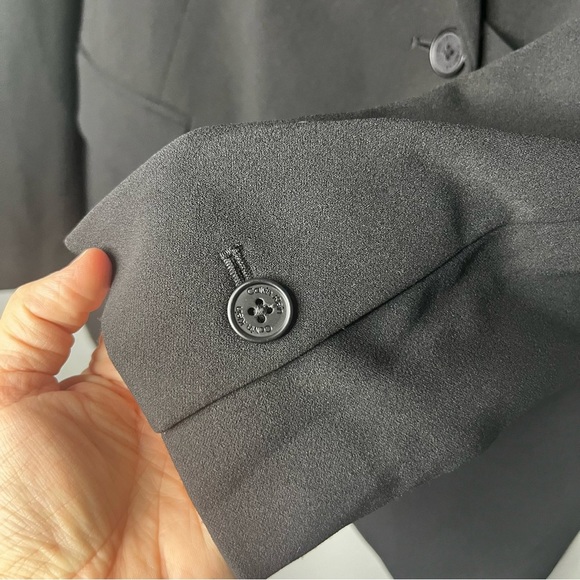 Calvin Klein One Button Strap Blazer Jacket Women 16 Black Lined Career Casual - Picture 4 of 10